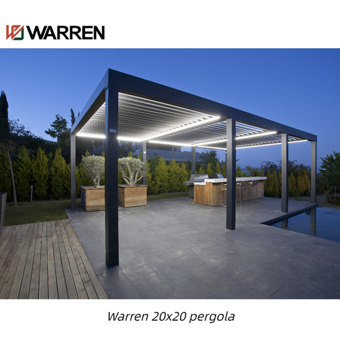 Warren 20x20 waterproof pergola with outdoor garden gazebo