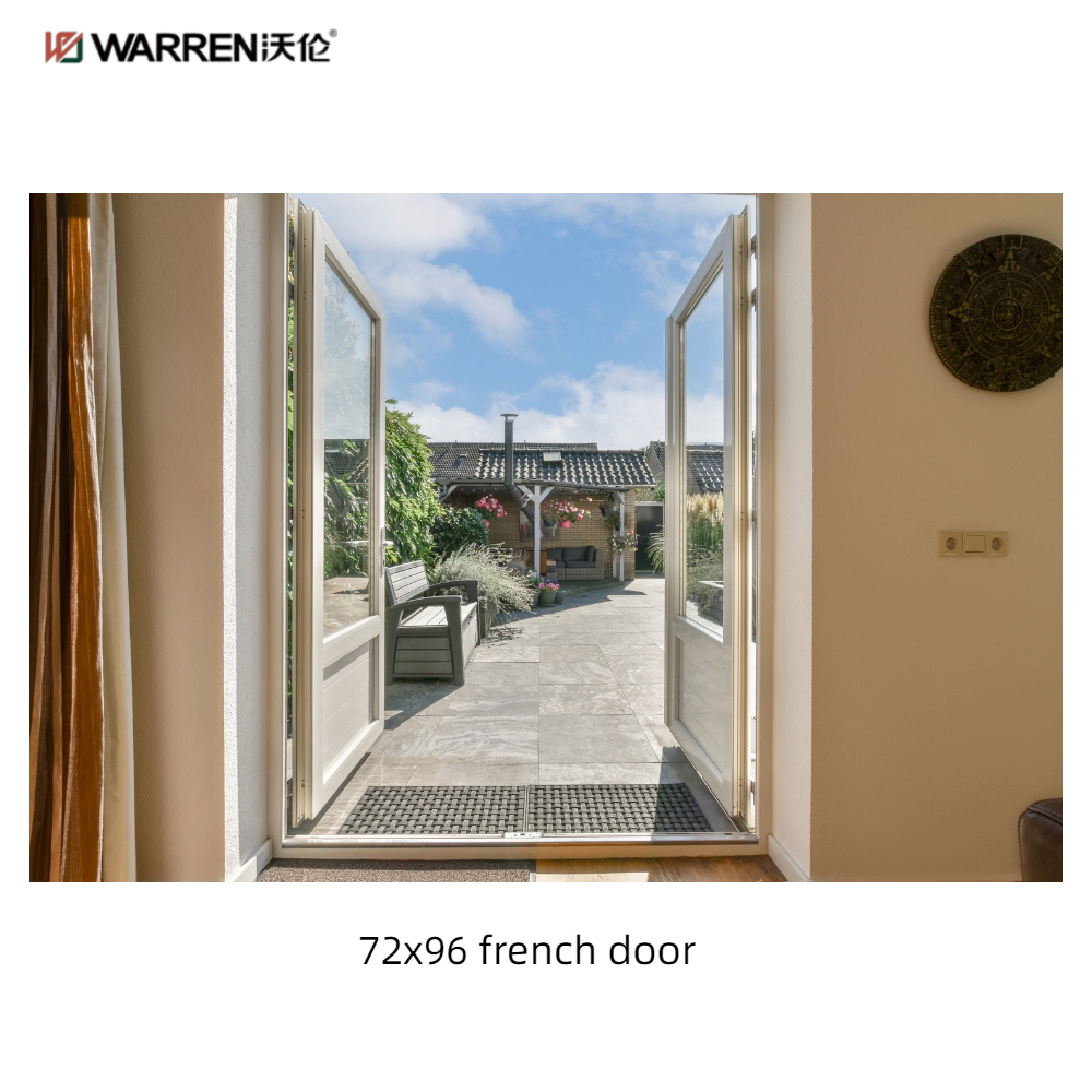 Warren 72x96 Interior Glass French Doors Double Opening Internal Doors