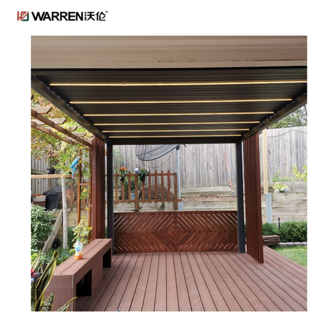 Warren 8x10 Aluminum Pergola with Adjustable Roof Garden Gazebo