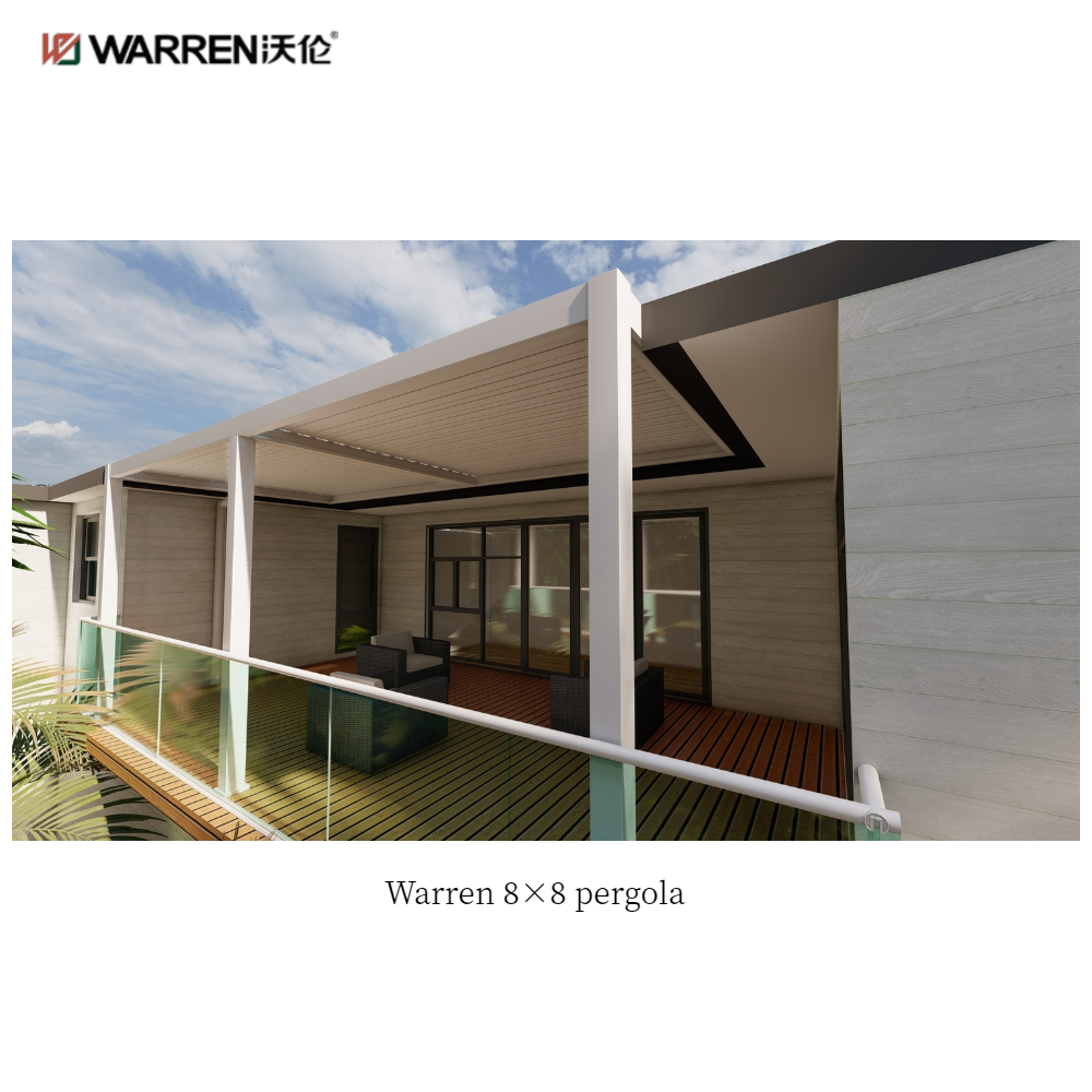 Warren 8x8 patio canopy pergola with louvered roof gazebo