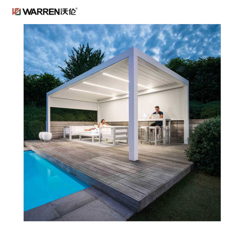 Warren 8x10 Aluminum Pergola with Adjustable Roof Garden Gazebo