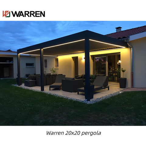 Warren 20x20 waterproof pergola with outdoor garden gazebo