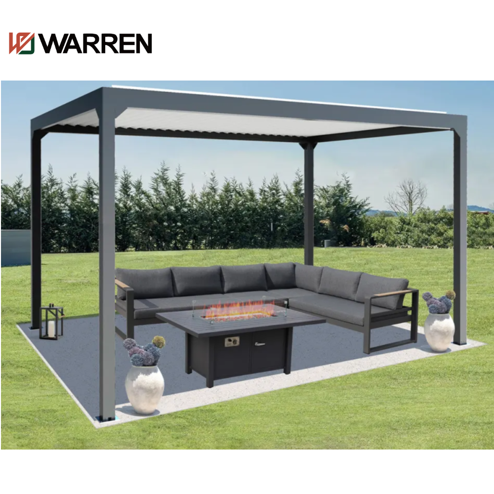 Warren 10x20 outdoor pergola with louvered roof gazebo