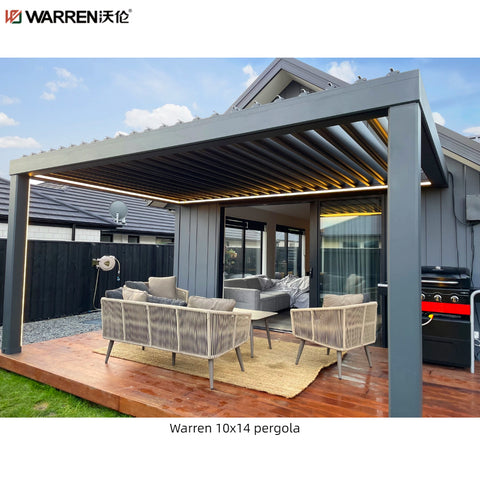 Warren 10x14 Pergola Canopy With Aluminum Living Accents Gazebo