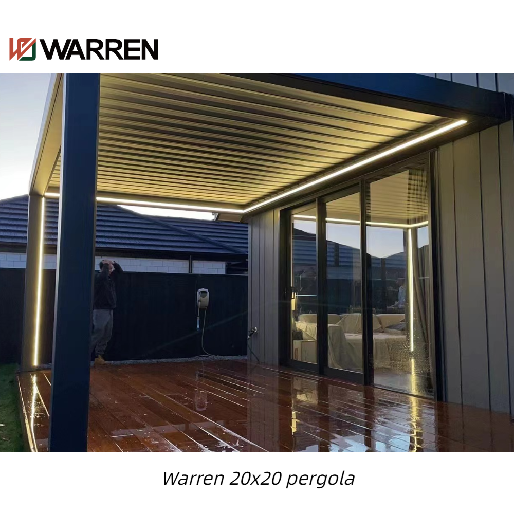 Warren 20x20 waterproof pergola with outdoor garden gazebo