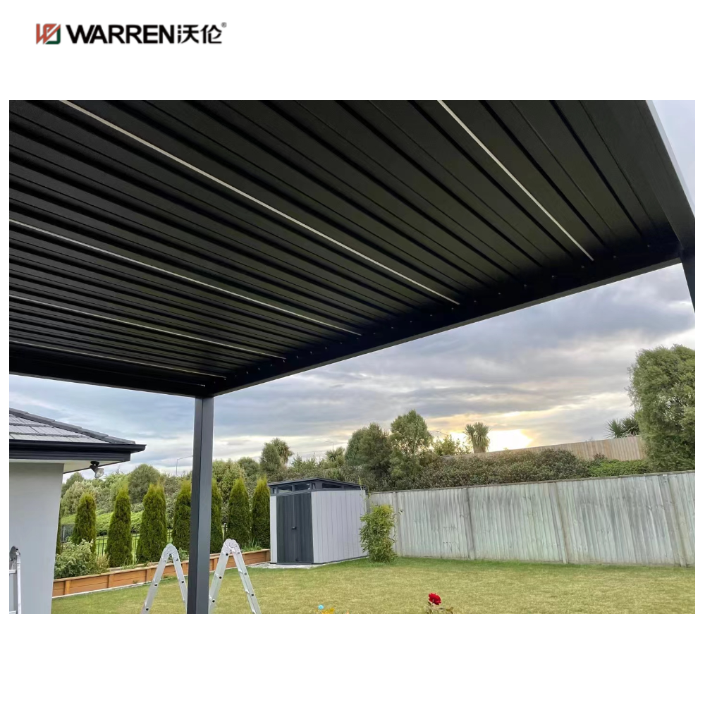 Warren 8x10 Aluminum Pergola with Adjustable Roof Garden Gazebo