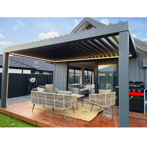 Warren 10x20 outdoor pergola with louvered roof gazebo