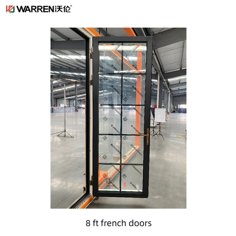Warren 8 ft Exterior French Doors With Double Doors Living Room