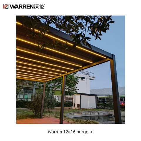 Warren 12x16 Metal Pergola with Aluminum Alloy Waterproof Roof