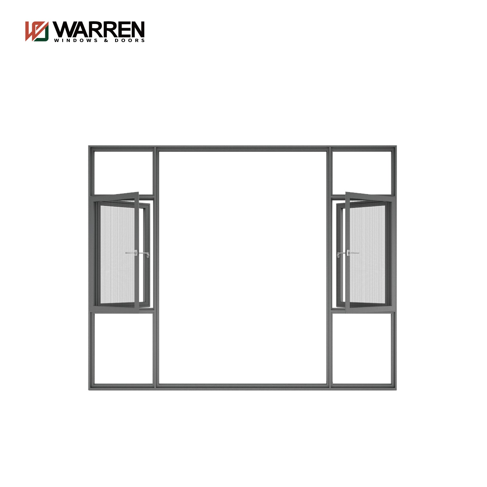 Warren Modern Window Grill Design Aluminum Sliding Double Tempered