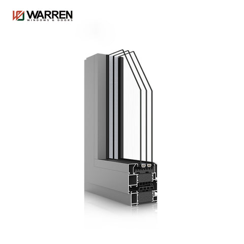 Warren Factory Direct Thermal Break low-E Powder Coated Black Aluminium Windows Custom Casement Glass Windows