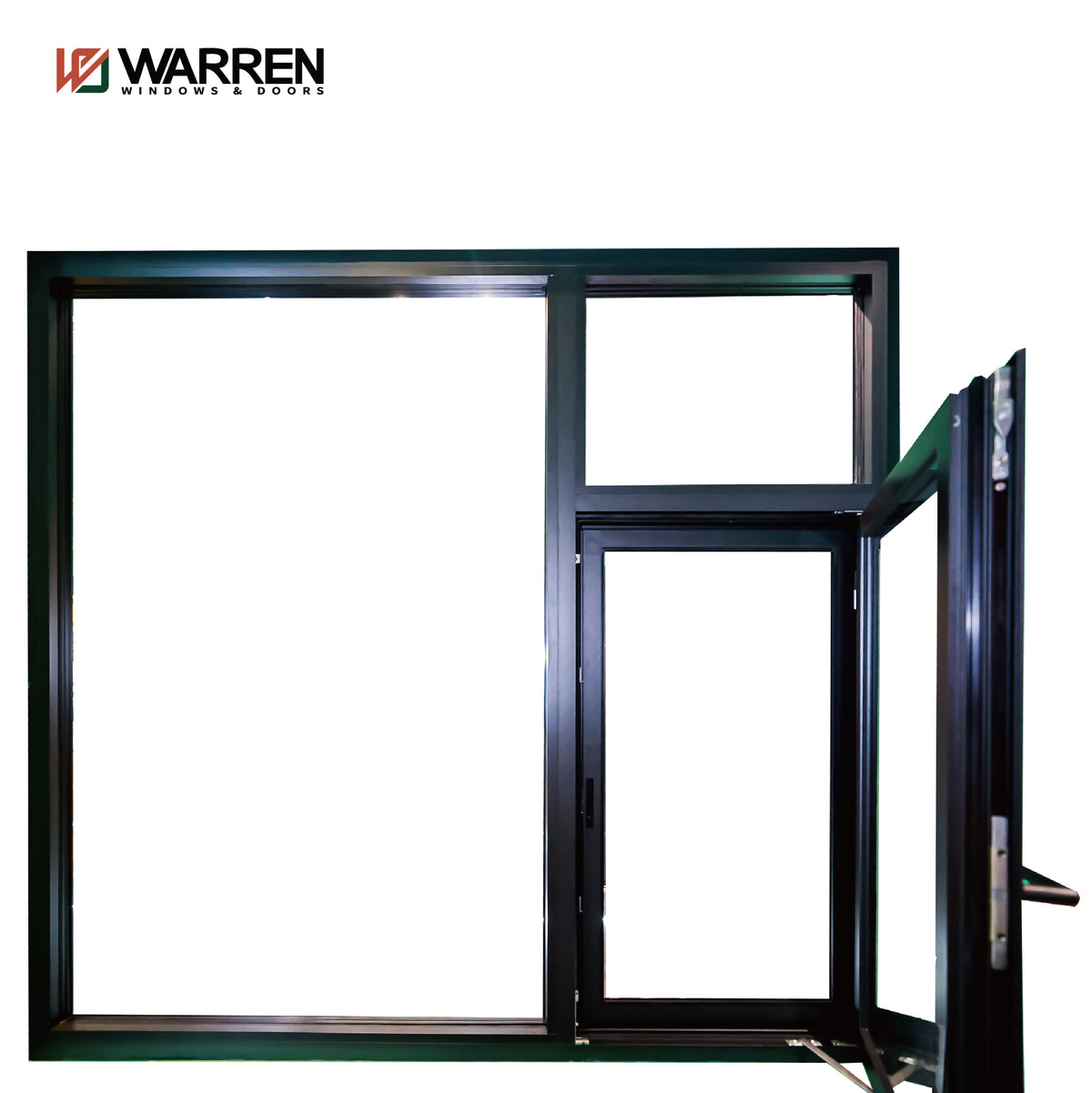 Warren NFRC Certificate New York Hot Sales Aluminum Interior Tempered Casement Double Glazed Tilt and Turn Window