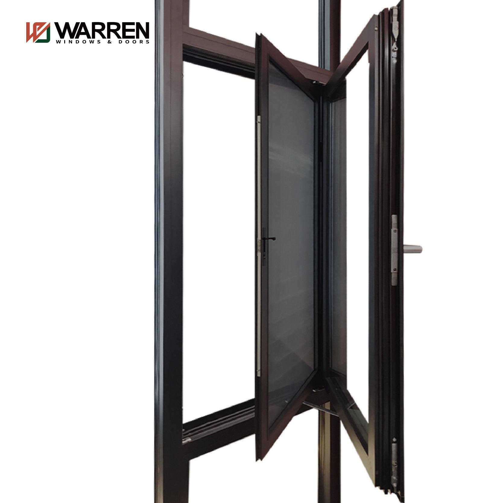 Warren NFRC Certificate New York Hot Sales Aluminum Interior Tempered Casement Double Glazed Tilt and Turn Window