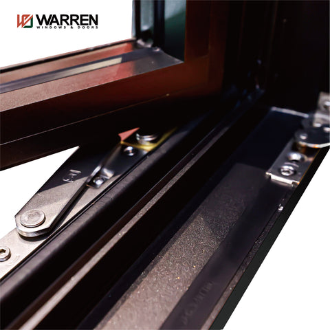 Warren NFRC Certificate Factory Made Thermal Break Aluminum Best Low E Glass Heat Strengthened Swing Windows